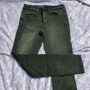 American eagle black super stretch high rise jeggings